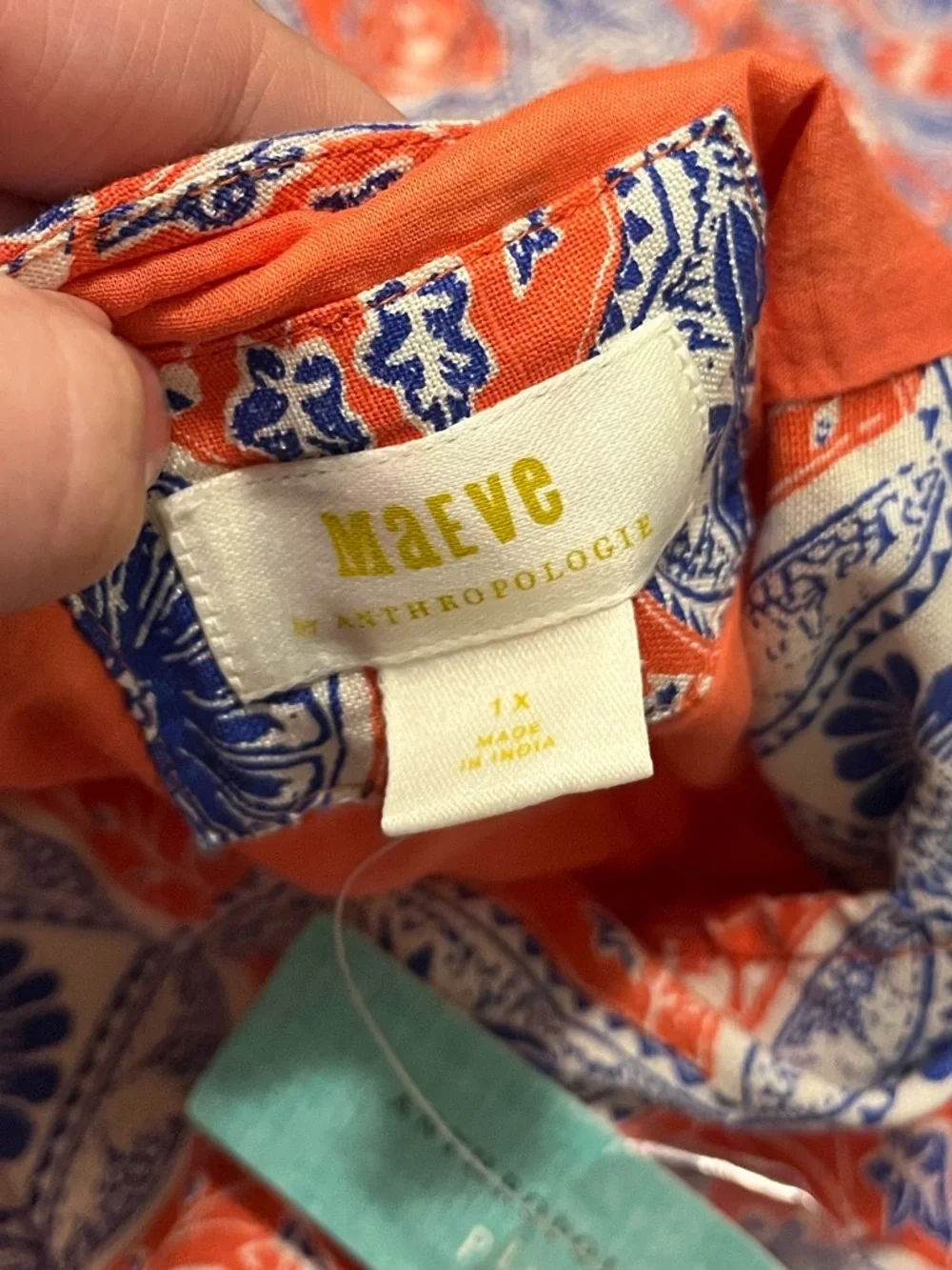 Anthropologie Maeve Tie Front Printed Halter Mini Dress NWT - Picture 8 of 9